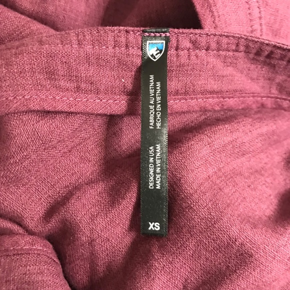 Kuhl Fresco V-Neck Sleeveless Jumpsuit Size XS Cropped Length Tie Waist Burgundy - Picture 9 of 11